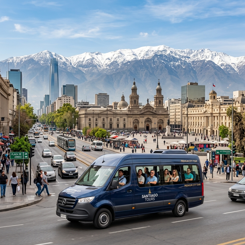 City tour privado por los barrios históricos de Santiago de Chile con guía bilingüe